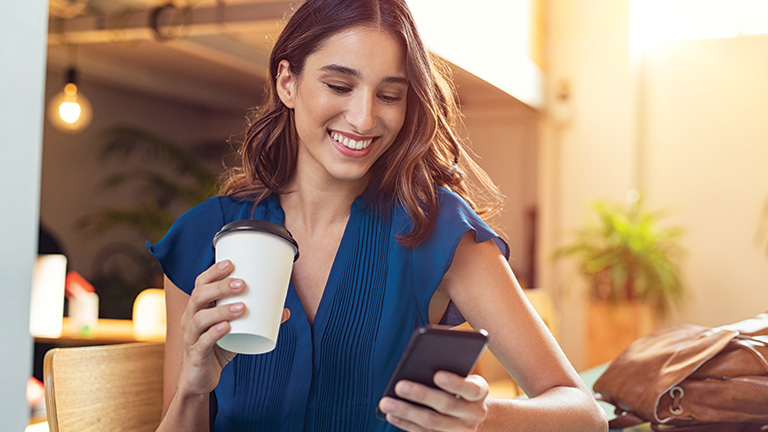 Woman tax preparer using the TaxSlayer Pro mobile app